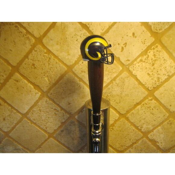 NFL Rams Beer Tap Handle Team Los Angeles Football Kegerator Brown Wood - Picture 2 of 4